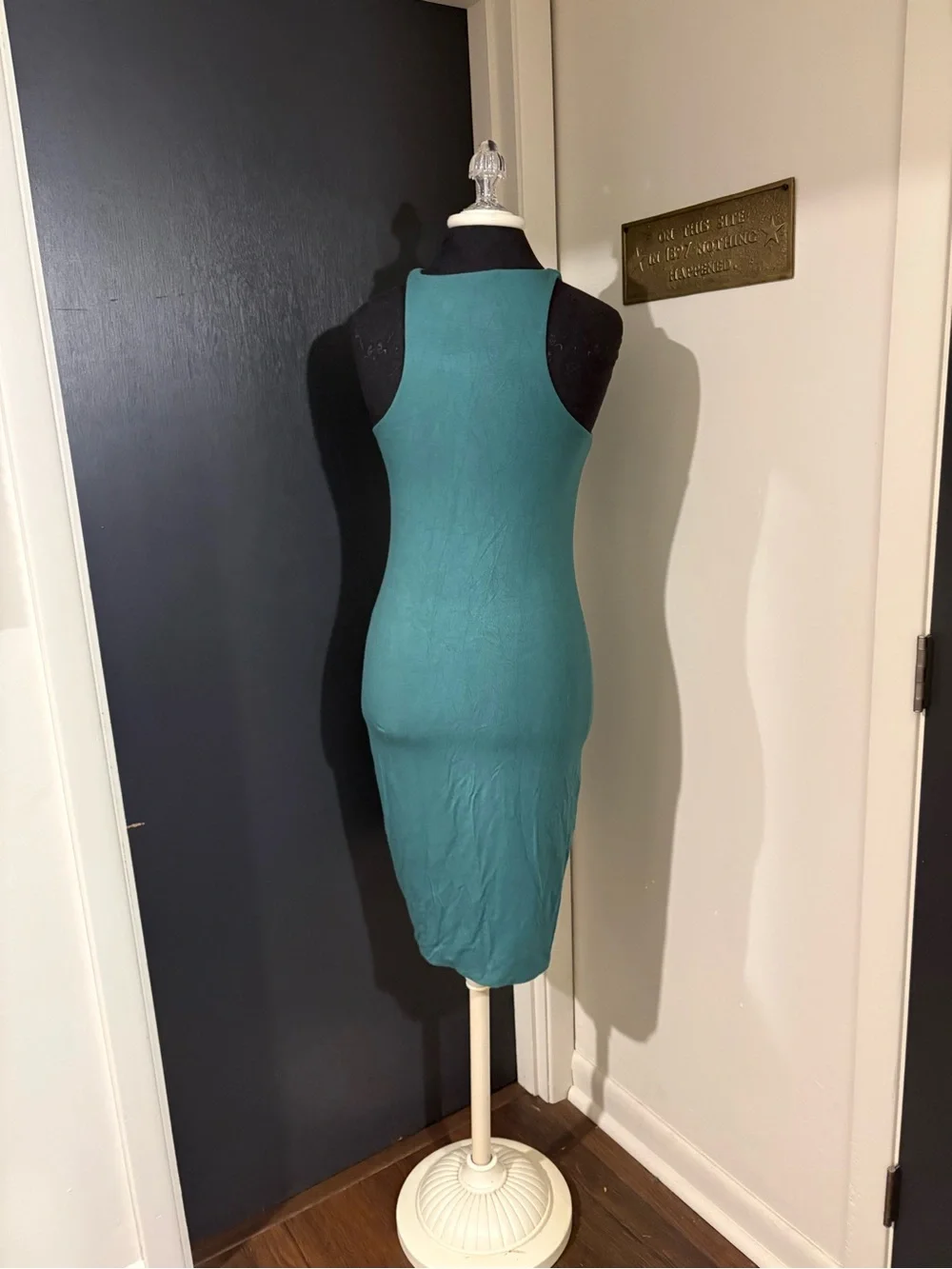 J. Crew Sleeveless Teal Green Form Fitting Racerback Dress 💜